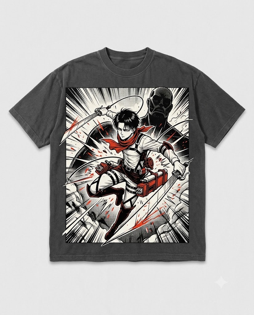 Wings of Freedom Tee in Faded Charcoal, front. Nawaweeb Sumi-e clan