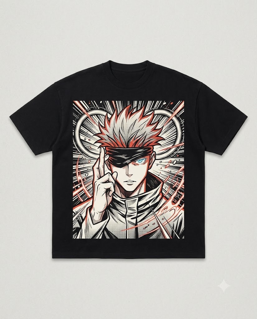 Infinity Tee in True Black, front. Nawaweeb Kuro clan